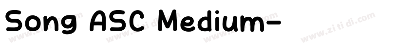 Song ASC Medium字体转换